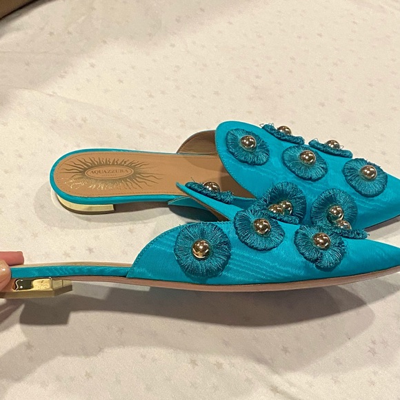 COPY - Aquazzura aqua mules - Picture 4 of 7